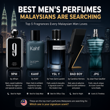 Best Men’s Perfumes Malaysians Are Searching: 9PM, Kahf, YSL Y, Bad Boy and JPG