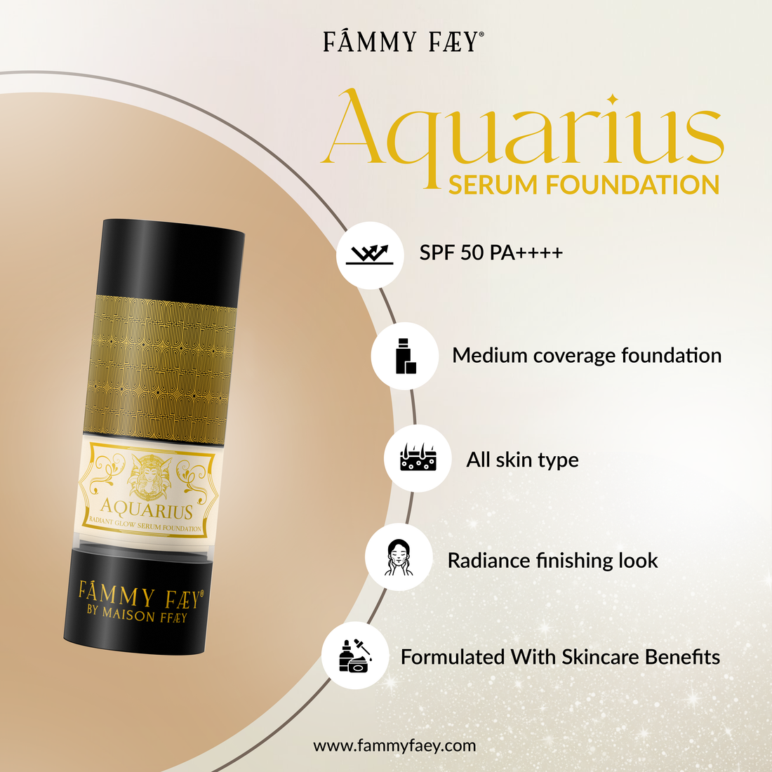 AQUARIUS Radiant Glow Serum Foundation